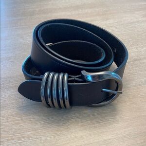 Free People Black Leather Belt